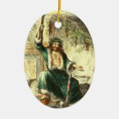 ヴィンテージクリスマス,クリスマスプレゼントの幽霊 セラミックオーナメント (正面)