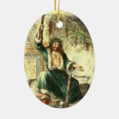 ヴィンテージクリスマス,クリスマスプレゼントの幽霊 セラミックオーナメント (裏面)