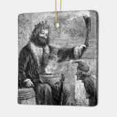 ヴィンテージクリスマス,クリスマスプレゼントの幽霊 セラミックオーナメント (左)