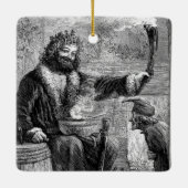 ヴィンテージクリスマス,クリスマスプレゼントの幽霊 セラミックオーナメント (裏面)