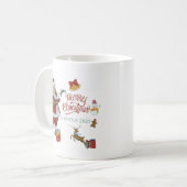 ヴィンテージクリスマス コーヒーマグカップ (正面左)