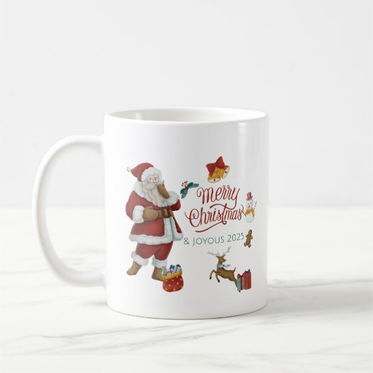 ヴィンテージクリスマス コーヒーマグカップ (左)