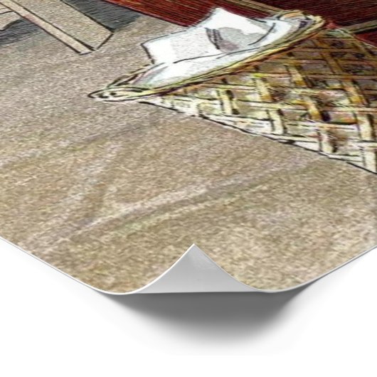 ヴィンテージクリスマス、サンいけなニコラスまたはニース ポスター (角)