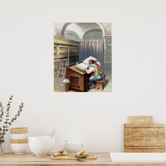 ヴィンテージクリスマス、サンいけなニコラスまたはニース ポスター (キッチン)