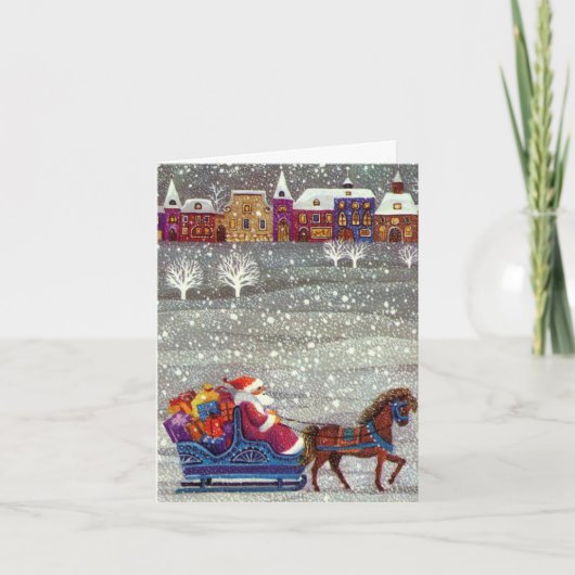 ヴィンテージクリスマス サンキューカード (正面)