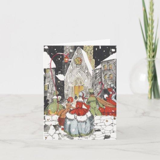 ヴィンテージクリスマス サンキューカード (正面)