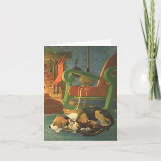 ヴィンテージクリスマス サンキューカード (正面)