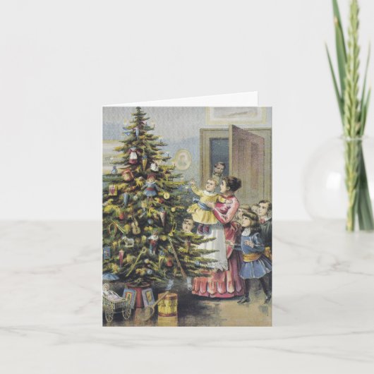 ヴィンテージクリスマス サンキューカード (正面)