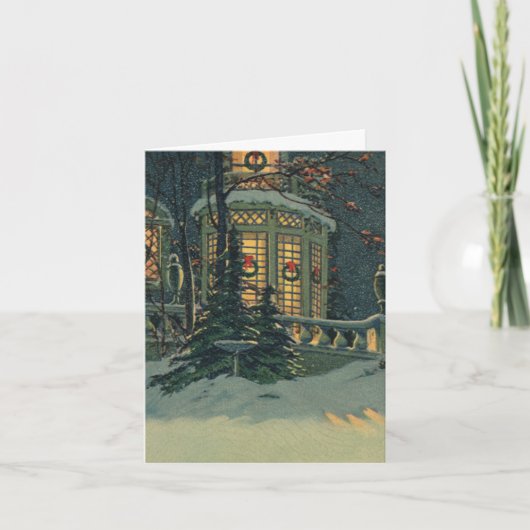 ヴィンテージクリスマス サンキューカード (正面)