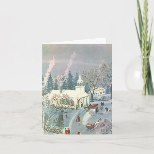 ヴィンテージクリスマス サンキューカード (正面)