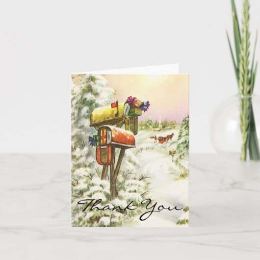 ヴィンテージクリスマス サンキューカード (正面)