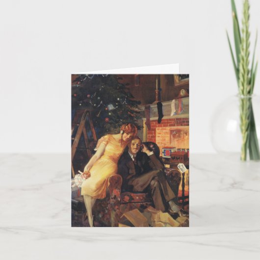 ヴィンテージクリスマス サンキューカード (正面)