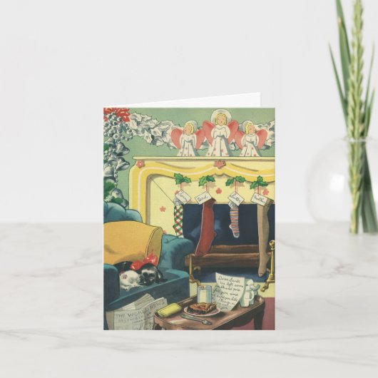 ヴィンテージクリスマス サンキューカード (正面)