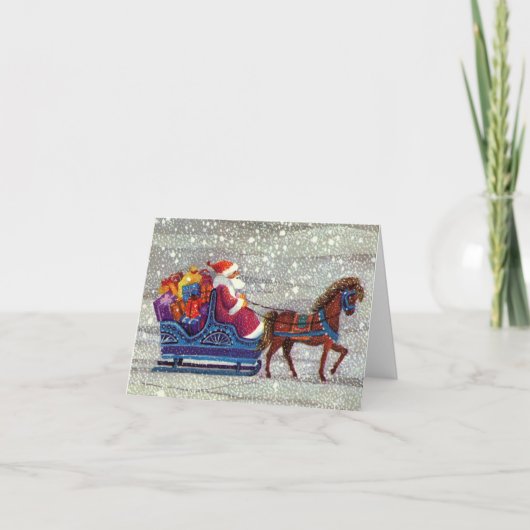 ヴィンテージクリスマス サンキューカード (正面)