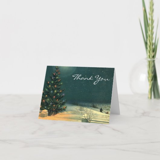 ヴィンテージクリスマス サンキューカード (正面)