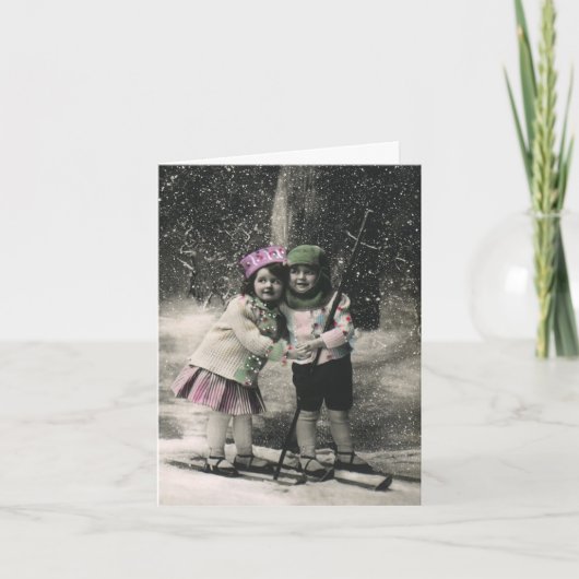 ヴィンテージクリスマス サンキューカード (正面)