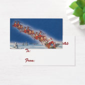 ヴィンテージクリスマス、サンタのトナカイが引く飛行するそり (デスク)