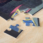 ヴィンテージクリスマス、サンタクロースと彼の作品集 ジグソーパズル (側面)