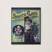ヴィンテージクリスマス、サンタクロースと彼の作品集 ジグソーパズル (縦)