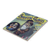 ヴィンテージクリスマス、サンタクロースと彼の作品集 タイル (側面)