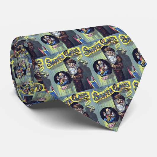ヴィンテージクリスマス、サンタクロースと彼の作品集 ネクタイ (ロール)