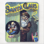 ヴィンテージクリスマス、サンタクロースと彼の作品集 マウスパッド (正面)