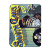 ヴィンテージクリスマス、サンタクロースと彼の作品集 マグネット (縦)