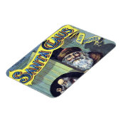 ヴィンテージクリスマス、サンタクロースと彼の作品集 マグネット (左側)