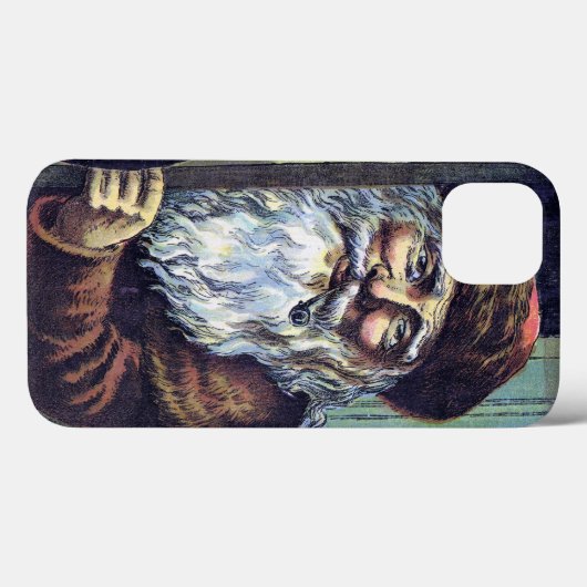 ヴィンテージクリスマス、サンタクロースと彼の作品集 Case-Mate iPhoneケース (裏面 (横))