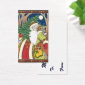 ヴィンテージクリスマス、サンタクロースと森の鹿 (デスク)