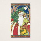 ヴィンテージクリスマス、サンタクロースと鹿の森 (正面)