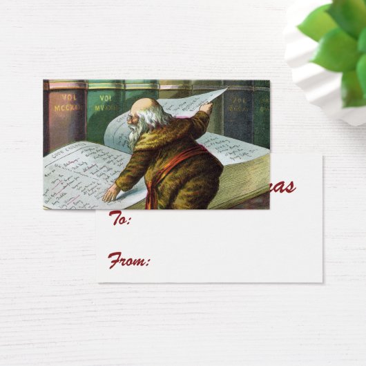 ヴィンテージクリスマス、サンタクロースのいたずらとよい子のリスト (デスク)