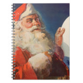 ヴィンテージクリスマス、サンタクロースのいたずらとよい子のリスト ノートブック (正面)