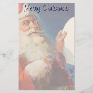 ヴィンテージクリスマス、サンタクロースのいたずらとよい子のリスト 便箋