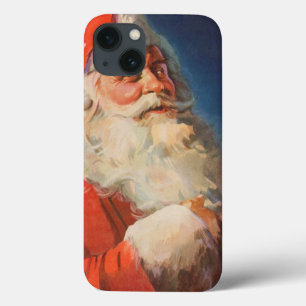 ヴィンテージクリスマス、サンタクロースのいたずらとよい子のリスト iPhone 13ケース