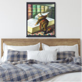 ヴィンテージクリスマス、サンタクロースのいたずら好きな子と良い子のリスト キャンバスプリント (インサイチュ (寝室))