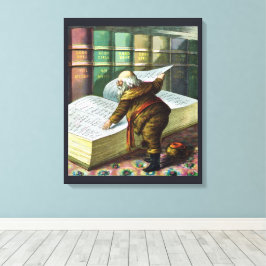 ヴィンテージクリスマス、サンタクロースのいたずら好きな子と良い子のリスト キャンバスプリント