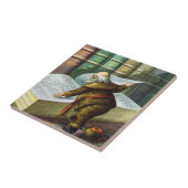 ヴィンテージクリスマス、サンタクロースのいたずら好きな子と良い子のリスト タイル (側面)