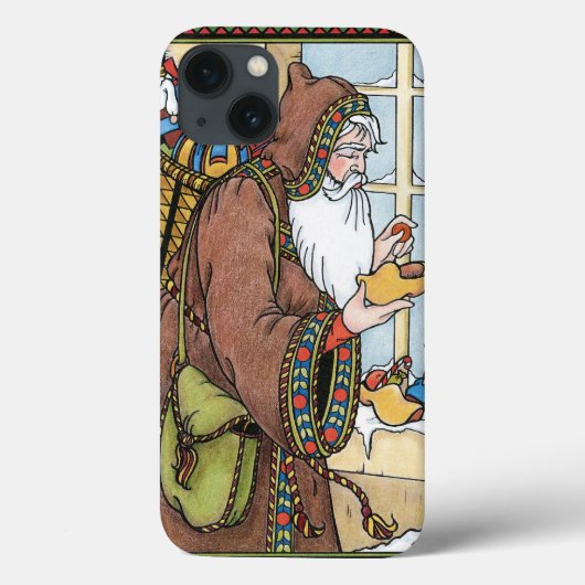 ヴィンテージクリスマス、サンタクロースのおもちゃ、クロッグ、靴 Case-Mate iPhoneケース (裏面)