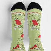 ヴィンテージクリスマス、サンタクロースのシェフとディナー ソックス (上部)