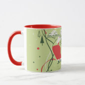 ヴィンテージクリスマス、サンタクロースのシェフとディナー マグカップ (左)