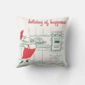 ヴィンテージクリスマス、サンタクロースのシェフとトルコ クッション (裏面)