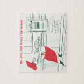 ヴィンテージクリスマス、サンタクロースのシェフとトルコ ジグソーパズル (縦)