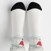 ヴィンテージクリスマス、サンタクロースのシェフとトルコ ソックス (上部)