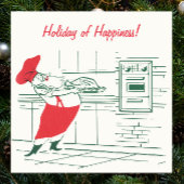 ヴィンテージクリスマス、サンタクロースのシェフとトルコ ポスター