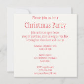 ヴィンテージクリスマス、サンタクロースのシェフとトルコ 招待状 (裏面)