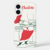 ヴィンテージクリスマス、サンタクロースのシェフとトルコ Case-Mate iPhoneケース (裏面)