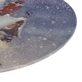 ヴィンテージクリスマス、サンタクロースのワークショップ北極 カッティングボード (角)