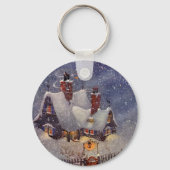 ヴィンテージクリスマス、サンタクロースのワークショップ北極 キーホルダー (裏面)