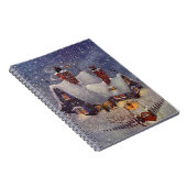 ヴィンテージクリスマス、サンタクロースのワークショップ北極 ノートブック (右側)